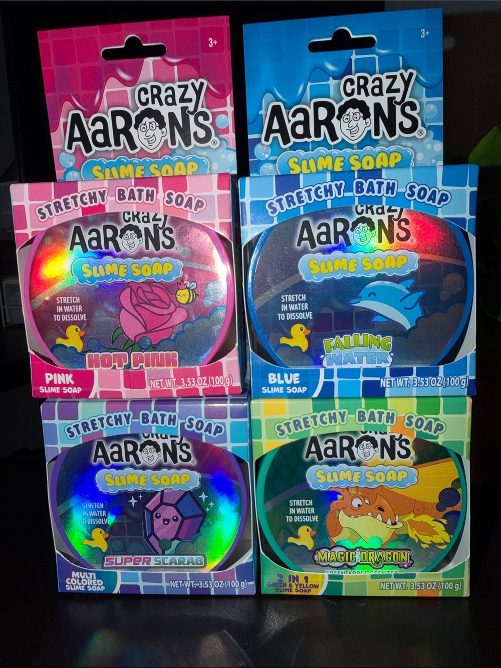FOUR 4 Crazy Aarons Slime Soap Kids Bath Stretchy Soap - Picture 2 of 7
